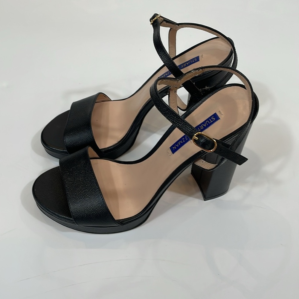 Stuart Weitzman Sunray Heels 2025 Size 8.5 Black EUC - Picture 4 of 10